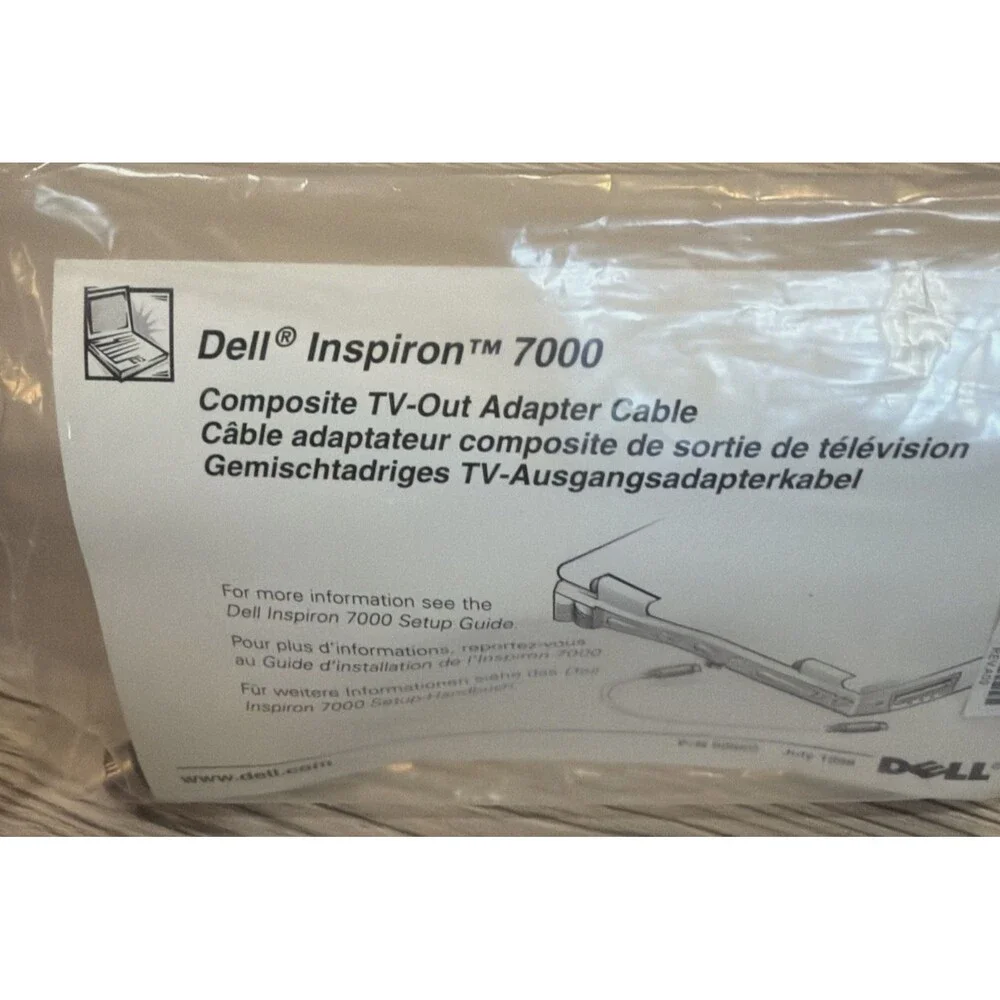 NEW Dell Inspiron 7000 Composite TV-Out Adapter Cable Genuine OEM Sealed